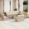 Image de Salon de jardin VIDAXL 13 pcs beige résine tressée