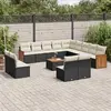 Image de vidaXL Salon de jardin 14 pcs - Noir