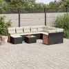 Image de vidaXL Salon de jardin 11 pcs avec coussins - Noir