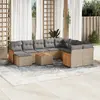 Image de vidaXL Salon de jardin 11 pcs - Beige