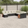 Image de VIDAXL Salon de jardin 11 pcs avec coussins - Noir