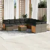 Image de VIDAXL Salon de jardin 12 pcs avec coussins gris