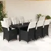 Image de VidaXL Ensemble à dîner de jardin 9 pcs - Noir