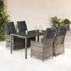 Image de vidaXL Ensemble à manger de jardin 5 pcs - Gris