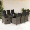 Image de VIDA XL Ensemble à manger de jardin 9 pcs - Résine tressée