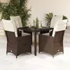 Image de VidaXL Ensemble à Manger de Jardin 5 pcs - Marron