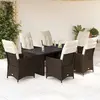 Image de Ensemble à manger jardin vidaXL - Marron