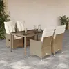 Image de vidaXL Ensemble à Manger Jardin Beige