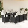 Image de Ensemble à manger de jardin 9 pcs - Noir