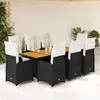 Image de vidaXL Ensemble de bistro 9 pcs - Noir