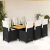 Image de vidaXL Ensemble de bistro 9 pcs - Noir