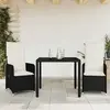 Image de vidaXL Ensemble bistro de jardin rotin - Noir