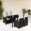 Image de vidaXL Ensemble bistro jardin 5 pcs noir