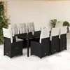 Image de VidaXL Ensemble de Bistro jardin 9 pcs Noir Poly Rotin