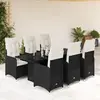 Image de vidaXL Ensemble de bistro de jardin 7 pcs - Noir
