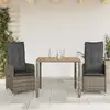 Image de vidaXL Ensemble de bistro de jardin poly rotin