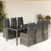 Image de vidaXL Ensemble de bistro de jardin 7 pcs - Gris