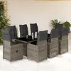 Image de vidaXL Ensemble bistro de jardin 9 pcs gris