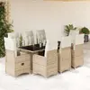 Image de vidaXL Ensemble de bistro de jardin coussins beige
