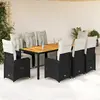 Image de vidaXL Ensemble bistro jardin 9 pcs - Noir poly rotin