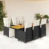 Image de vidaXL Ensemble Bistro Jardin 7 pcs - Noir