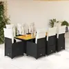 Image de VIDAXL Ensemble de bistro de jardin - 9 pcs - Noir