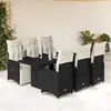 Image de vidaXL Ensemble de bistro de jardin 7 pcs noir