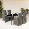 Image de VidaXL Ensemble Bistro de Jardin 5 pcs - Gris Poly Rotin
