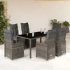 Image de vidaXL Ensemble de bistro de jardin 7 pcs - Gris