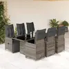 Image de vidaXL Ensemble bistro de jardin poly rotin - Gris