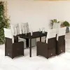 Image de VIDAXL Poly Rotin 7 pcs Marron