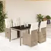 Image de vidaXL Ensemble de Bistro de Jardin Coussins Marron