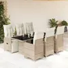 Image de vidaXL Ensemble de bistro 7 pcs poly rotin