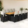Image de vidaXL Ensemble de bistro de jardin 11 pcs Noir