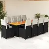 Image de vidaXL Ensemble de bistro 11 pcs - Noir