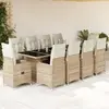 Image de VidaXL Ensemble bistro 11 pcs - Beige