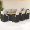 Image de VidaXL Ensemble bistro 9 pcs - Noir