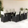 Image de vidaXL Ensemble bistro de jardin 9 pcs noir