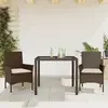 Image de vidaXL Ensemble à manger de jardin 3 pcs marron
