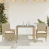 Image de vidaXL Ensemble à manger jardin - Beige