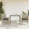 Image de Ensemble à manger jardin avec coussins VIDA XL - Gris clair