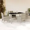 Image de vidaXL Ensemble à manger de jardin 5 pcs - Rotin et verre