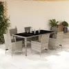 Image de vidaXL Ensemble à manger de jardin 7 pcs Rotin