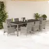 Image de VIDAXL Ensemble à manger jardin 9 pcs gris