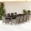 Image de vidaXL Ensemble à manger de jardin 11 pcs - Gris