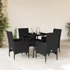 Image de Ensemble à manger vidaXL 5 pcs - Noir