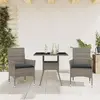 Image de vidaXL Ensemble à manger de jardin 3 pcs - Gris