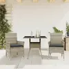 Image de vidaXL Ensemble à manger jardin 3 pcs rotin & verre
