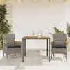 Image de Ensemble à manger VIDAXL - 3 pcs - Gris rotin