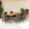 Image de VIDAXL Ensemble à manger de jardin - 7 pcs - Gris